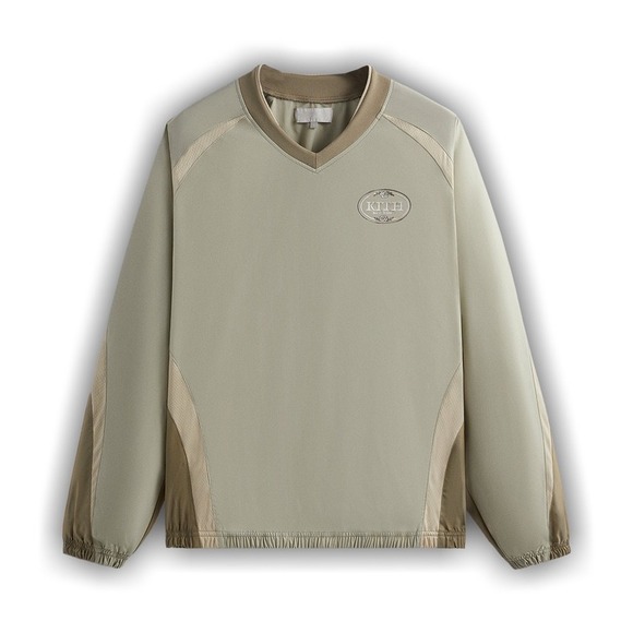 Kith Other - Kith New York V Neck Wind Breaker Pullover Sweatshirt Light Tan Khaki Men's XXL